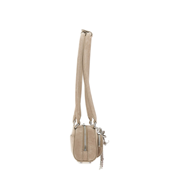 Mini Shoulder Bag Mini Cow Leather Shoulder Bag - Grey