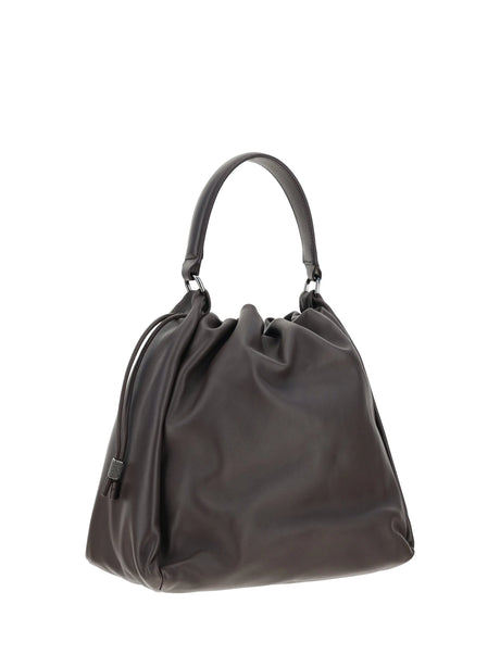 Brunello Cucinelli Leather Shoulder Bag - Testa Moro