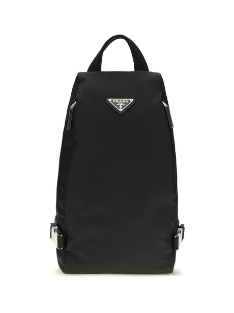 Prada Triangle logo Backpack - Black