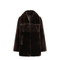 Oak Brown Zip Up Shearling Jacket