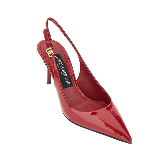 DOLCE&GABBANA Patent leather slingback pumps