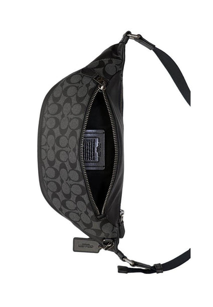 Coach Warren Belt Bag In Signature Canvas - Black