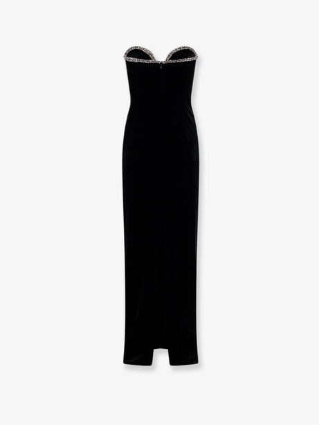 Self Portrait Velvet long dress - Black