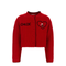 Red Wool Blend Cardigan