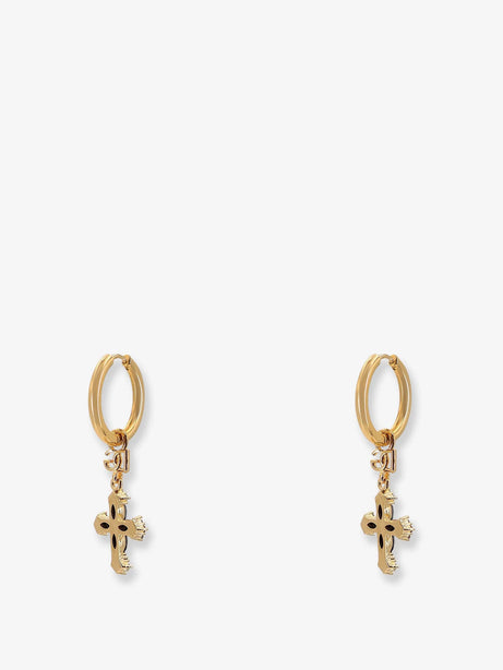 Dolce & Gabbana Brass earrings with rhinestones - Oro