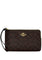 Coach Large Corner Zip Wristlet In Signature Canvas - Walnut/Black