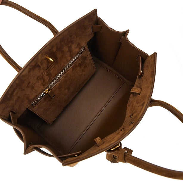SAINT LAURENT Small Sac de Jour suede leather bag