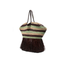 Goldentime Large Raffia Tote - Burgundy Stripe
