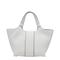 Belle Vivier Mini Shopping Bag In Ice White Calfskin - Ice White