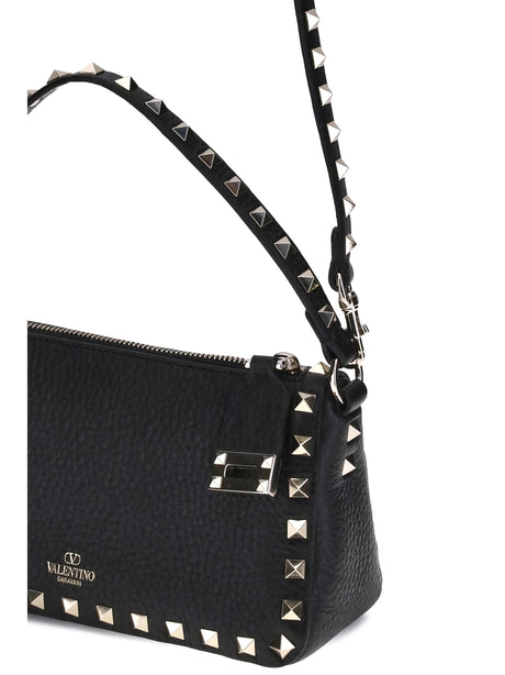 Valentino Garavani Rockstud leather Shoulder Bag - Black