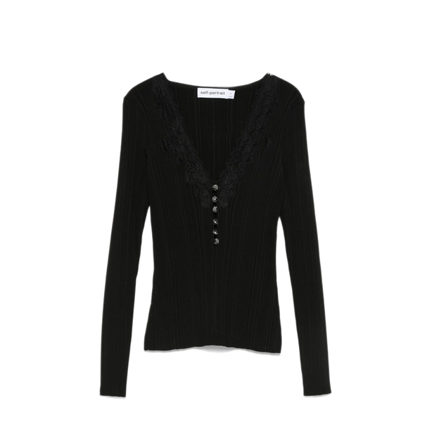 Self Portrait Sweaters Black