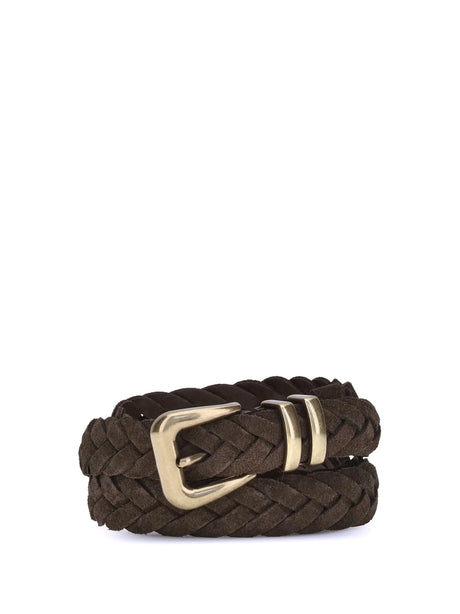 Brunello Cucinelli Leather woven Belt - Bc/Nes