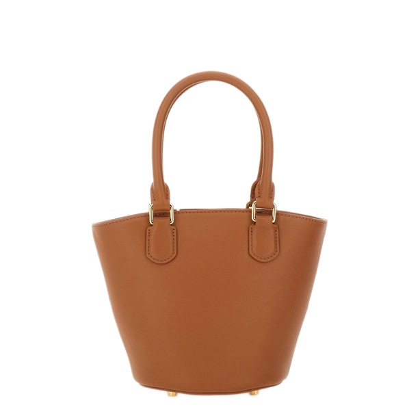 Leather Tote Bag With Charm