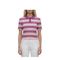 Striped Cotton Polo Style Sweater