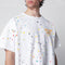 White T Shirt With Logo Print And Splashes