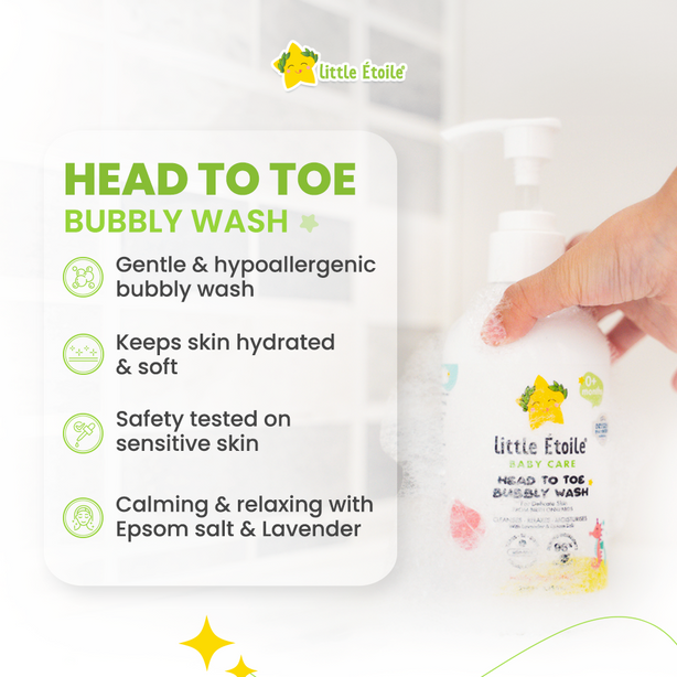 Little Etoile Head To Toe Bubbly Wash For Delicate Skin (0+ Months)