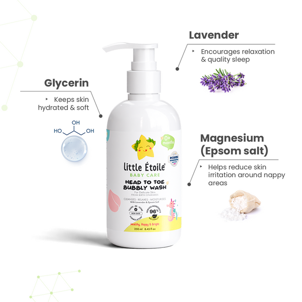 Little Etoile Head To Toe Bubbly Wash For Delicate Skin (0+ Months)