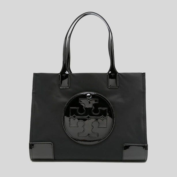 TORY BURCH Small Ella Patent Tote Bag Black RS-90482