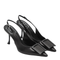 Nappa Leather Slingbacks Black