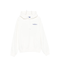 White Logo Cotton Hoodie