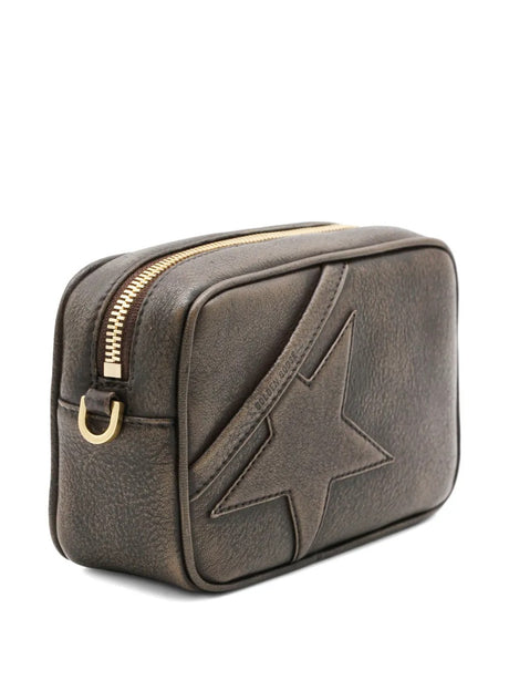 Mini Star Small Calf Leather Shoulder Bag - Dark Brown