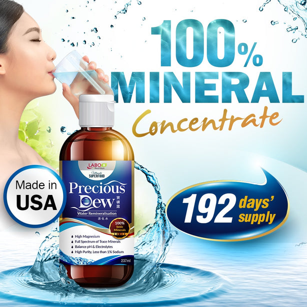 LABO Nutrition Precious Dew 100% Alkaline Mineral Concentrate - Balance Body pH