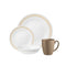 CORELLE 16pc Dinnerware Set - Jacquard Band
