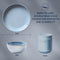 CORELLE 12pc Handcrafted Stoneware Dinnerware Set – Nordic Blue