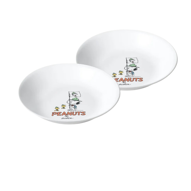 CORELLE 2pc Soup Plate (21cm) - Snoopy Camping