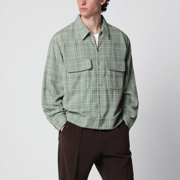 Dobby Grid Sporty Jacket In Rayon Blend
