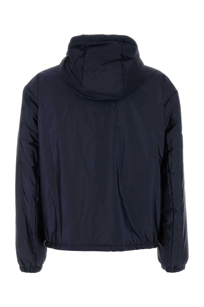 Navy Blue Re Nylon Padded Jacket