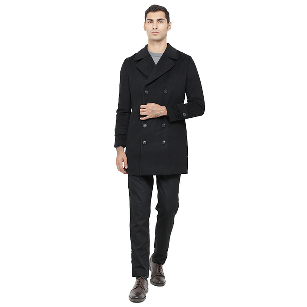 Men Classic Double Breasted Wool Blend Trench Coat – Robinsons Singapore