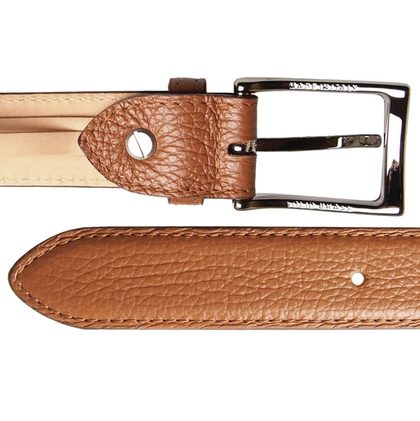 72 Smalldive Tan Slim Width Textured Leather Belt