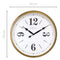 NeXtime Classic Wall Clock 39cm Metal, Silent Movement (Gold/White)