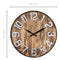 NeXtime Aberdeen Wall Clock 50cm Wood/Metal, Silent Movement (Brown)