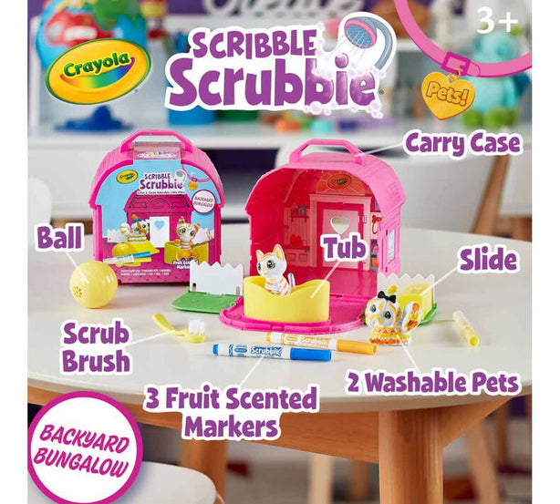Crayola Scribble Scrubbie Pets Backyard Bungalow,6pk