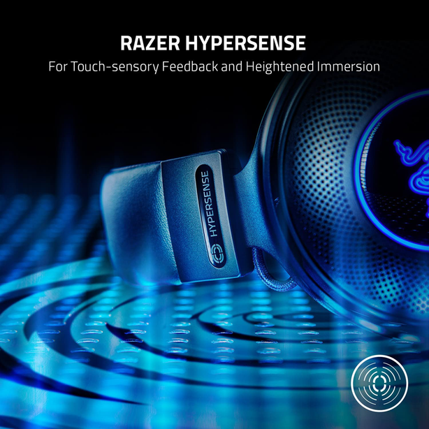 Razer Kraken V3 HyperSense - Wired USB RGB Gaming Headset with Haptic Technology