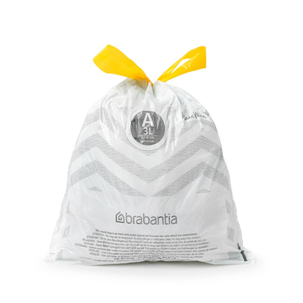 Brabantia PerfectFit Roll Pack Bin Liner Bags, A, 3 L x 20 Bags