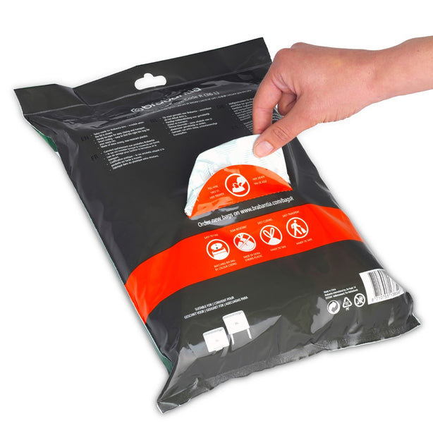 Brabantia PerfectFit Dispenser Pack Bin Liner Bags, M, 60 L x 20 Bags, Dispenser Pack