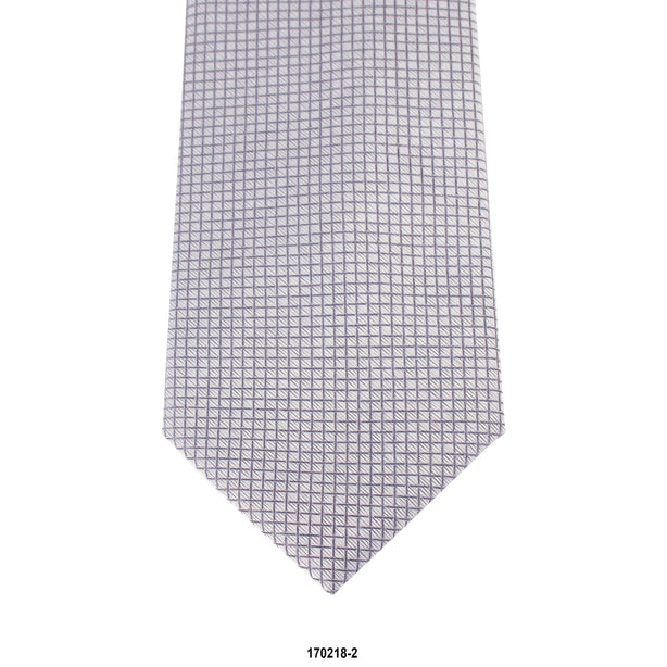 8cm Graph Check Tie in Silverish Grey