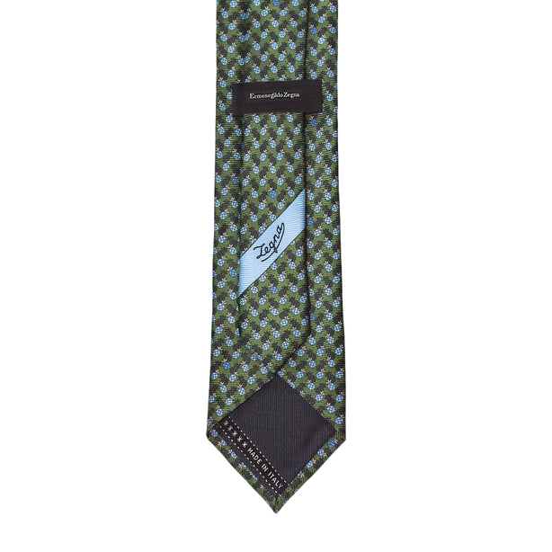 8cm Silk Tie Printed Pineapple in Green