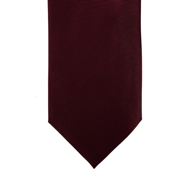 8cm Solid Color Textured Tie in Red Wine
