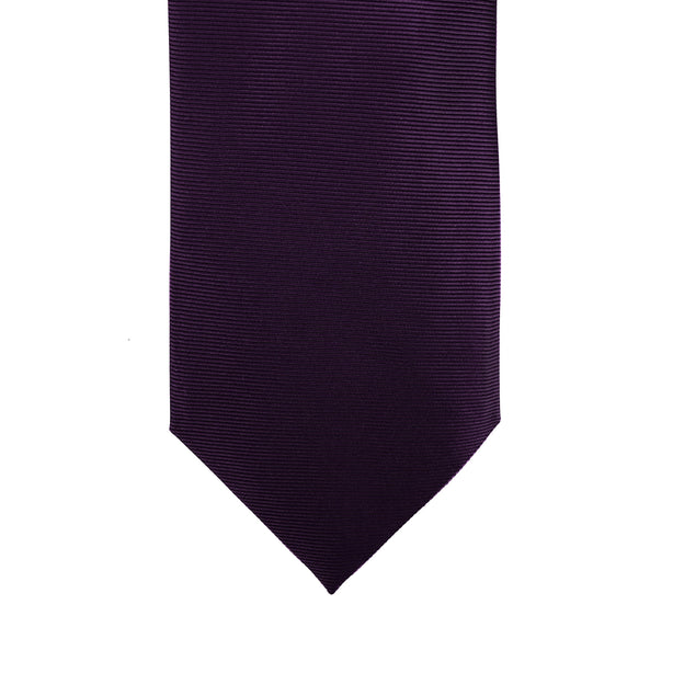 8cm Solid Color Textured Tie in Dark Purple