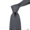 8cm White and Black Square Details Woven Tie in Blue