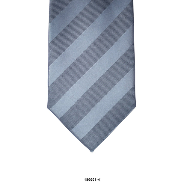 8cm Stripe Necktie in Silver