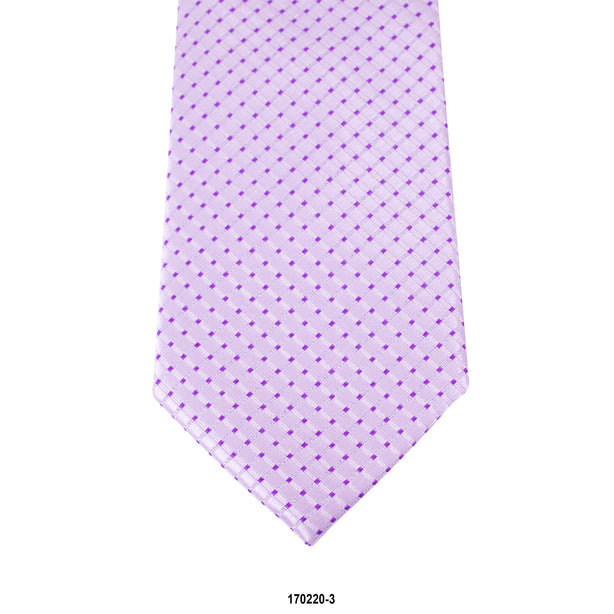 8cm Diamond textured with Small Dots Tie in Purple