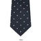 8cm White Squares Details Woven Tie in Navy