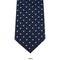 8cm Navy with Floral Motif Detail Woven Tie