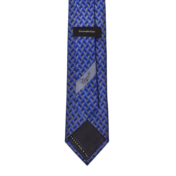 8cm Silk Tie Printed Pineapple in Navy Blue