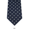 8cm Navy with Circle Motif Detail Woven Tie